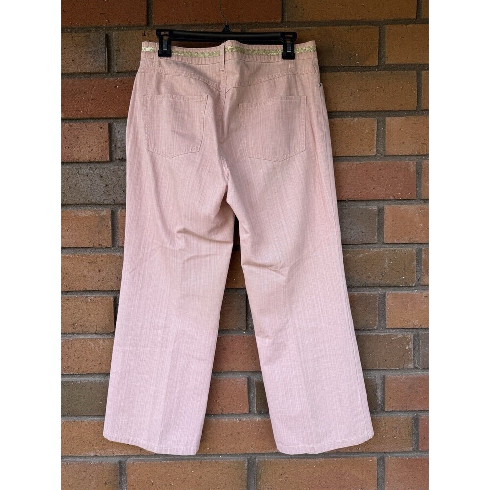 Nancy Bolen Hippie Jeans Embellished Mid Rise City Girl | Pink | Size 10 - Picture 2 of 13